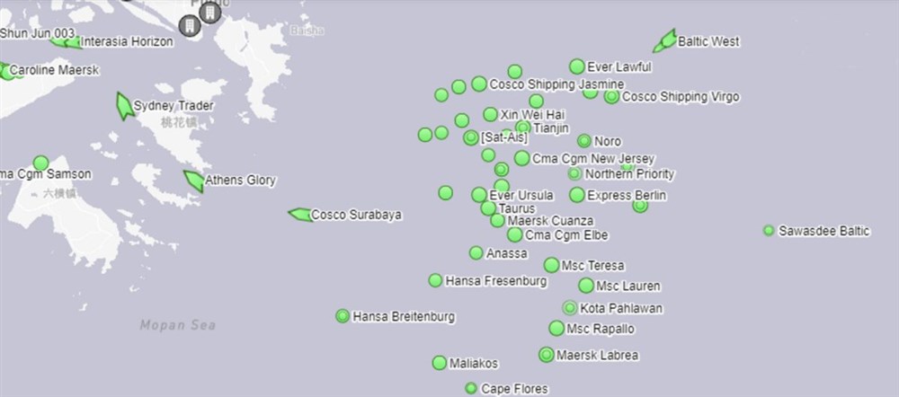 MarineTraffic 的船舶定位数据显示，周一有近 40 艘集装箱船在宁波港附近抛锚。根据标准普尔全球普氏能源资讯，“中国的港口问题可能会限制旺季的运力。”