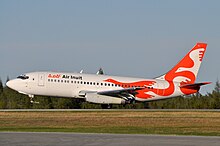 One of Air Inuit's five Boeing 737-200s, at Val-d'Or Airport.