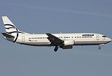 Aegean Airlines used Boeing 737-400s between 2001–2010