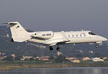 An Aegean Airlines Learjet 60