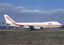 A Boeing 747-200 of the airline as seen in 1978